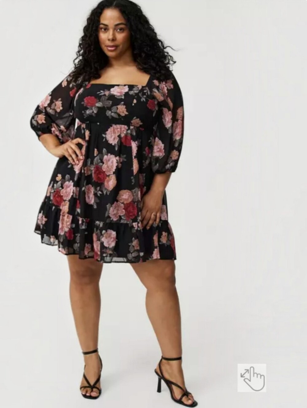 NWT Torrid Black Floral Dress - Picture 2 of 6
